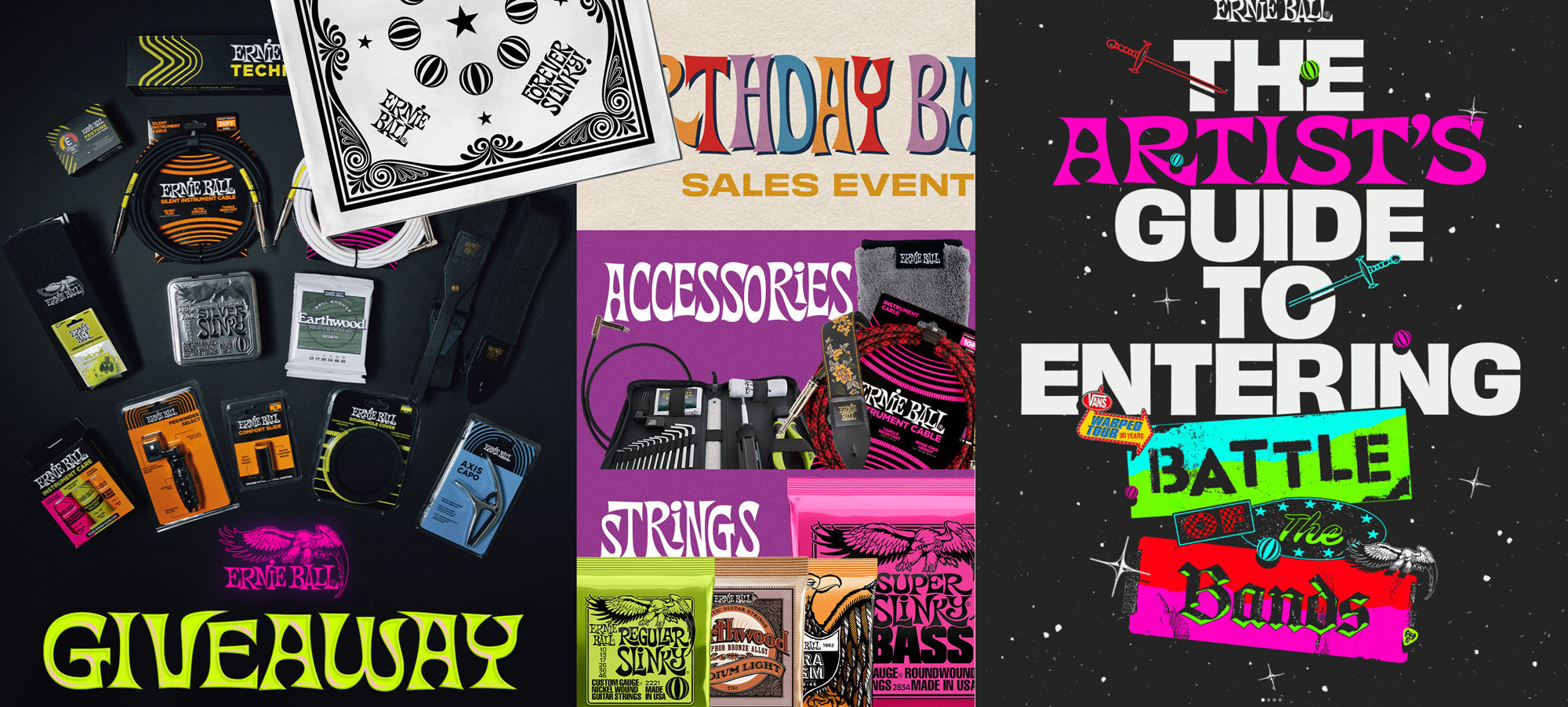 Collage ernie ball slinky custom