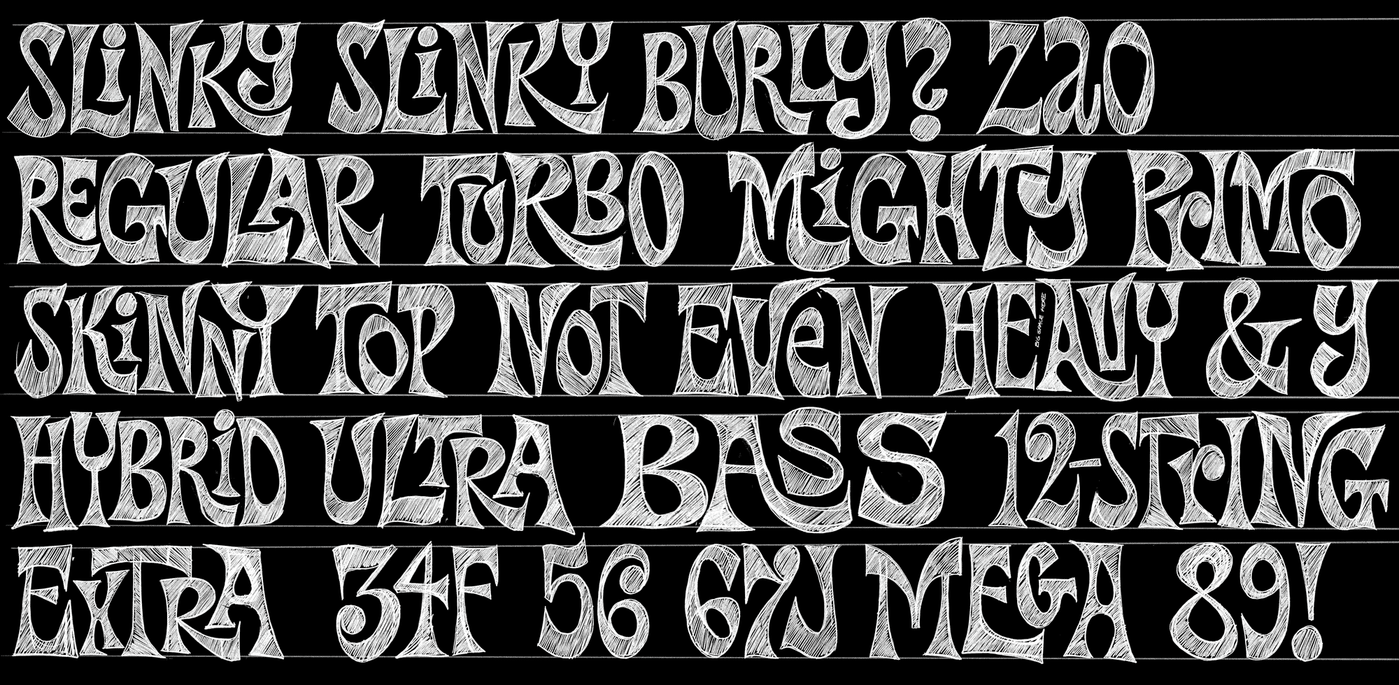 Ernie ball slinky custom sketches